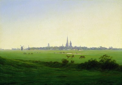Praderas cerca de Greifswald de Caspar David Friedrich
